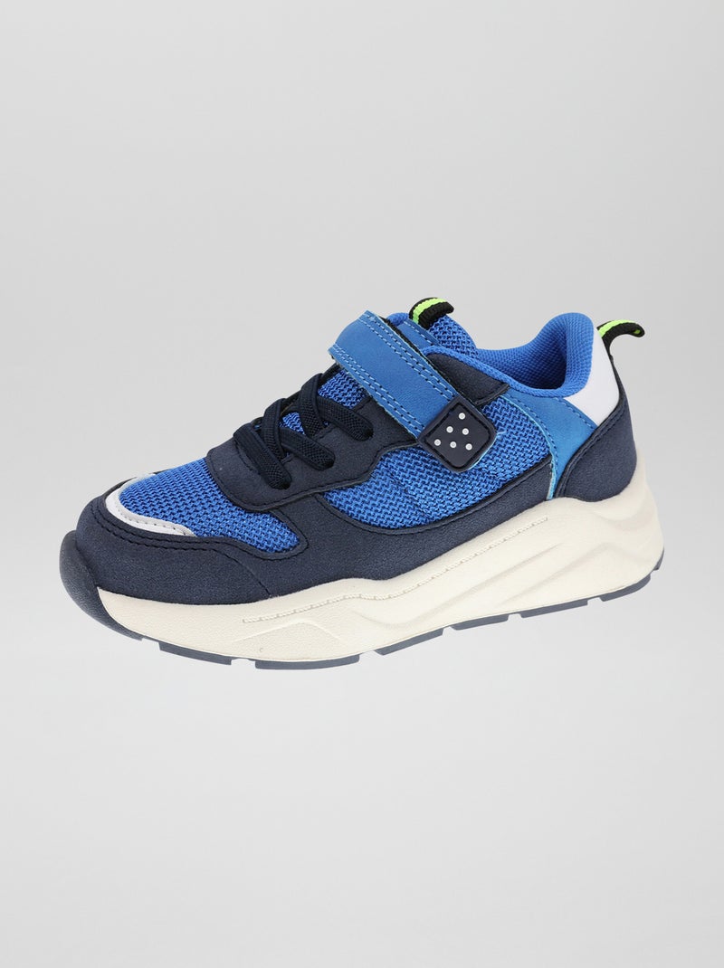 Driekleurige sportschoenen BLAUW - Kiabi