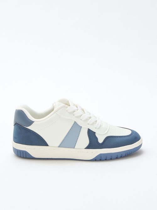 Driekleurige verstevigde lage sneakers - Kiabi