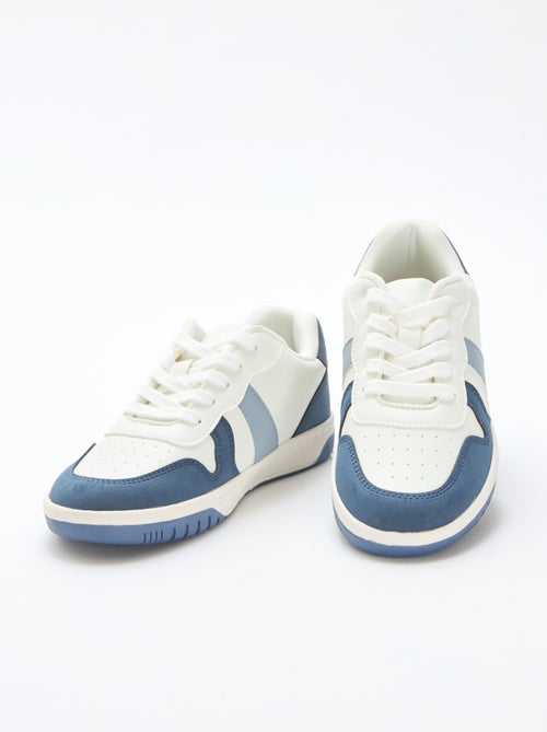 Driekleurige verstevigde lage sneakers - Kiabi