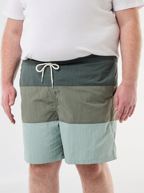 Driekleurige zwemshort - Kiabi