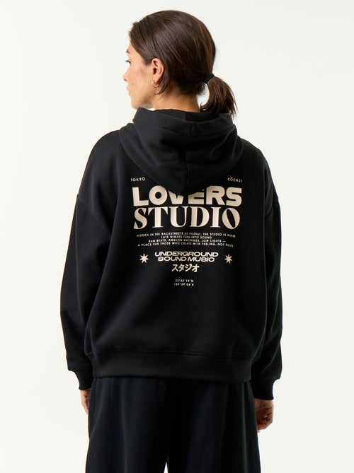 Dubbelzijdig bedrukte hoodie - Kiabi