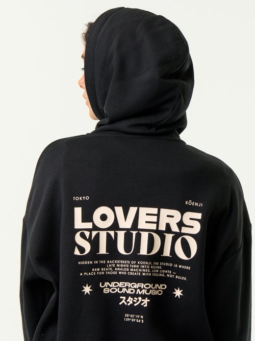 Dubbelzijdig bedrukte hoodie - Kiabi