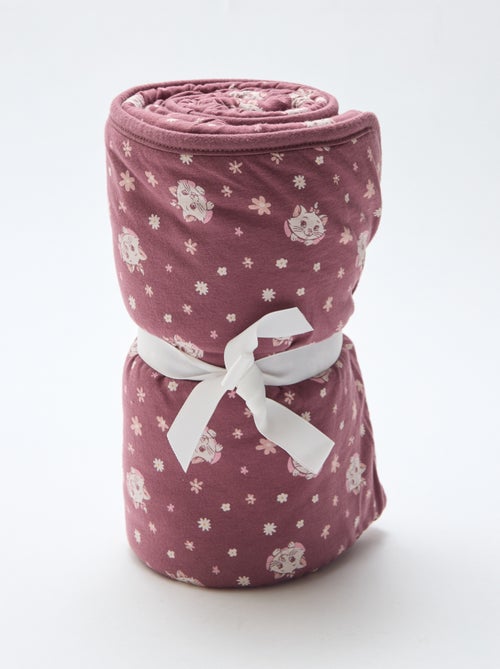 Dubbelzijdig deken van katoenjersey 'Disney' 'Marie' 80x100 cm - Kiabi