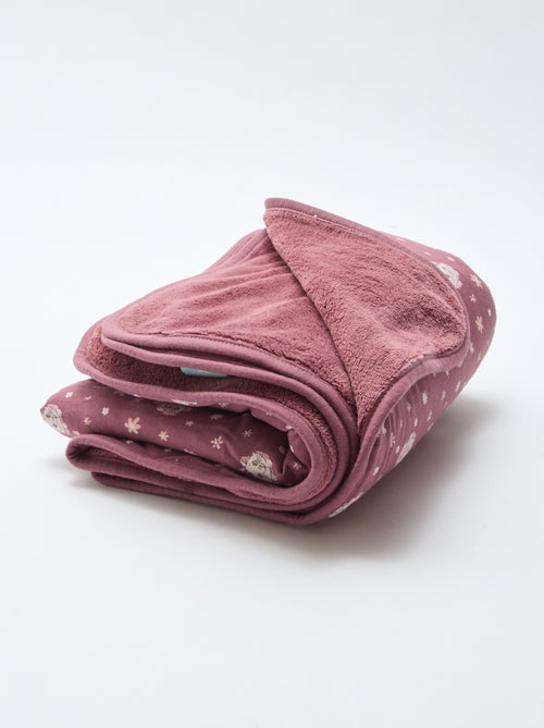 Dubbelzijdig deken van katoenjersey 'Disney' 'Marie' 80x100 cm - Kiabi