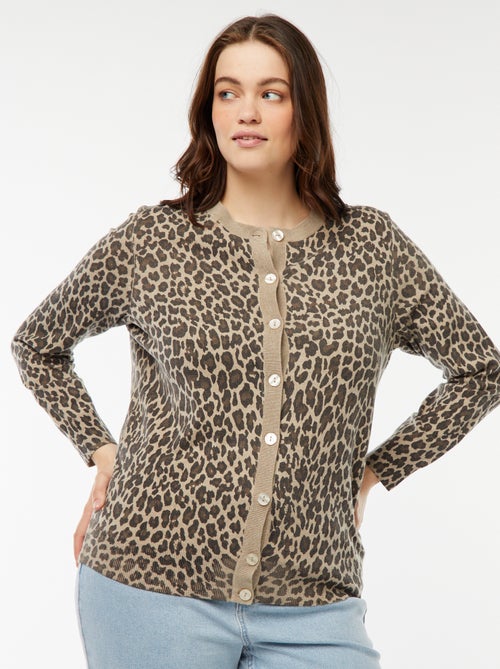 Dun vest met luipaardprint - Kiabi