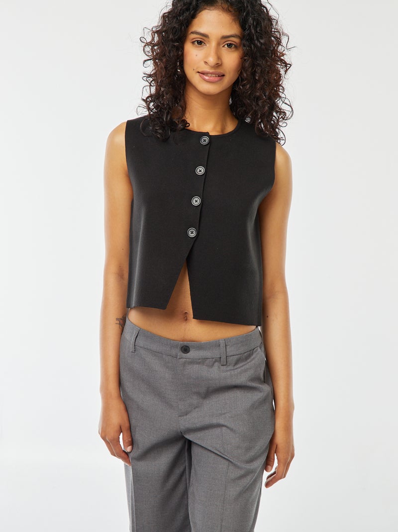 Dunne bodywarmer zwart - Kiabi