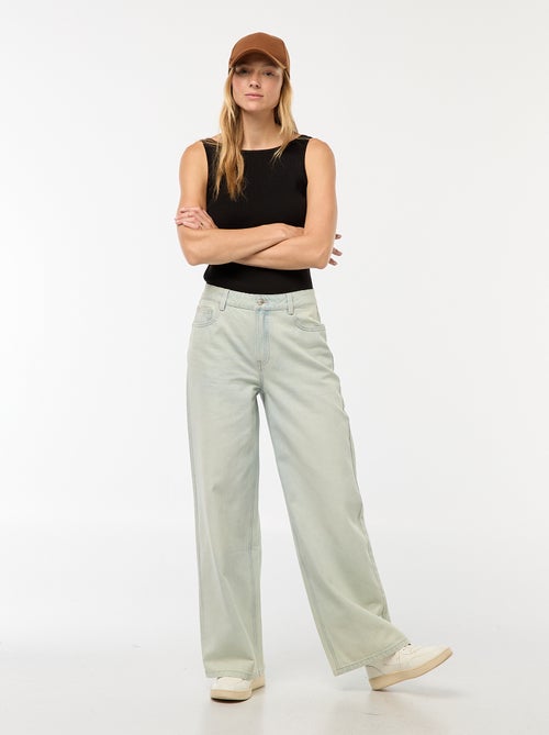 Dunne, gebreide singlet met ribbelpatroon - Kiabi