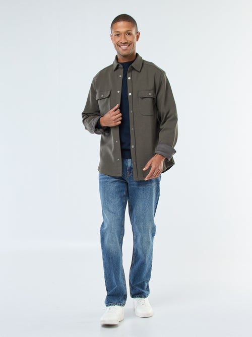 Dunne, gebreide trui met opstaande kraag - Kiabi