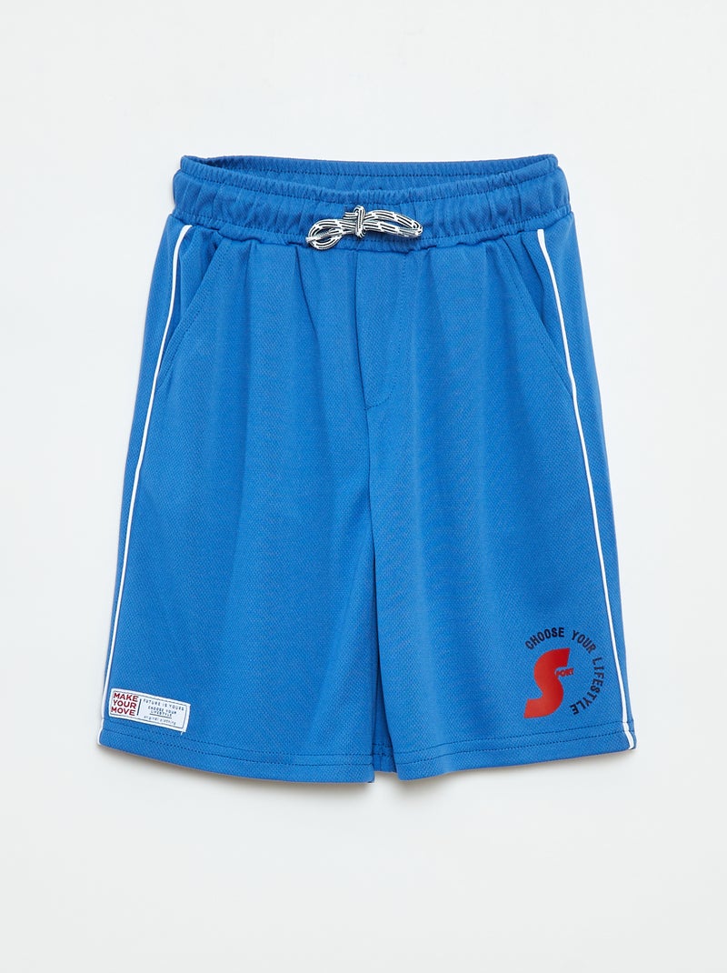 Dunne sportbermuda met zakken Blauw - Kiabi
