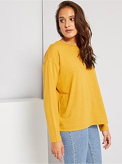 Dunne trui met kanten details - Kiabi