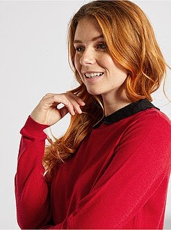 Dunne trui met Peter Pan-kraagje - Kiabi