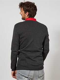 Dunne trui met V-hals, 1,90 m+ - Kiabi