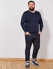 Trui met v hals | heren maat 5xl | Kiabi Dunne trui met V hals, grote maten Herenmode grote maten