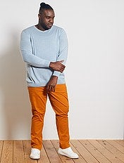 Trui met v hals | heren maat 5xl | Kiabi Dunne trui met V hals, grote maten Herenmode grote maten