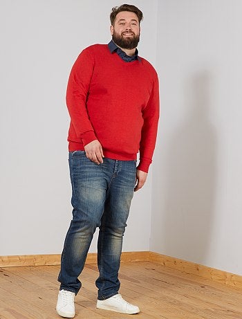 Herenmode grote maten | heren 3xl | Kiabi Dunne trui met V hals, grote maten Herenmode grote maten