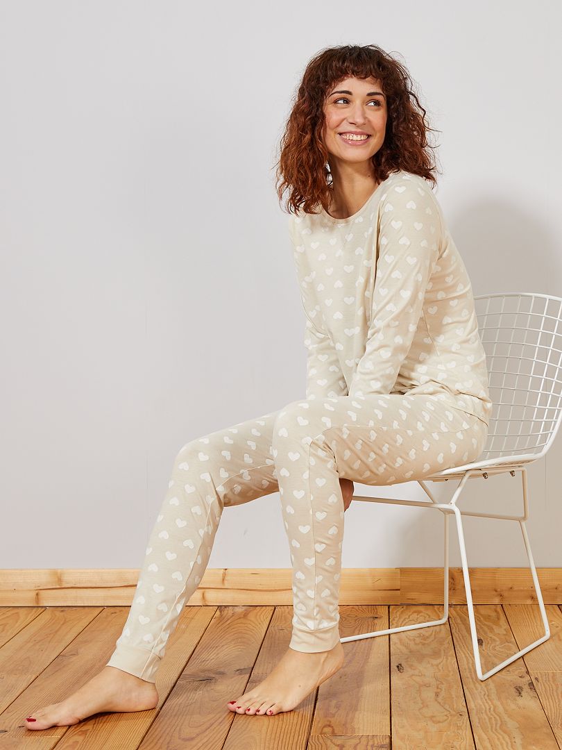 Ecologisch ontworpen pyjama Beige - Kiabi