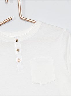 Ecologisch ontworpen T-shirt met Tunesische kraag - Kiabi