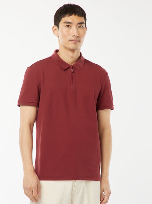 Een polo met wafeltextuur en ritsje aan de hals! - Kiabi