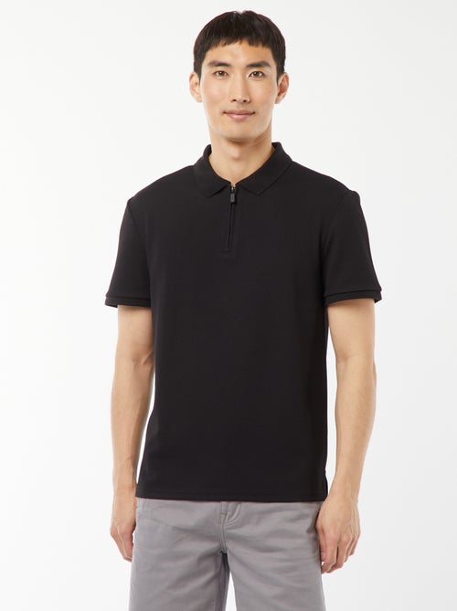 Een polo met wafeltextuur en ritsje aan de hals! - Kiabi