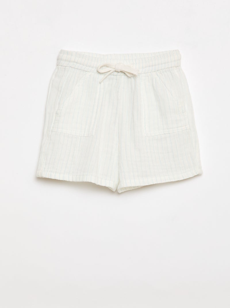 Een tweedelige set hemd + short Wit - Kiabi