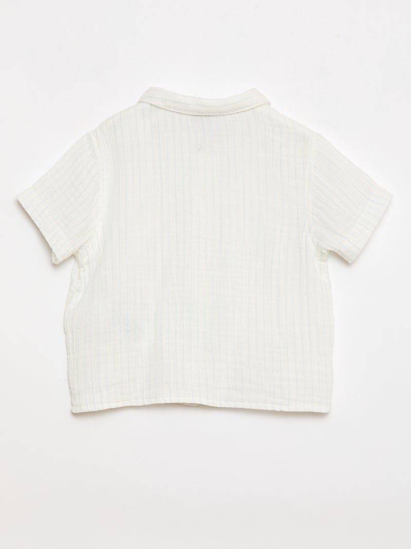 Een tweedelige set hemd + short Wit - Kiabi