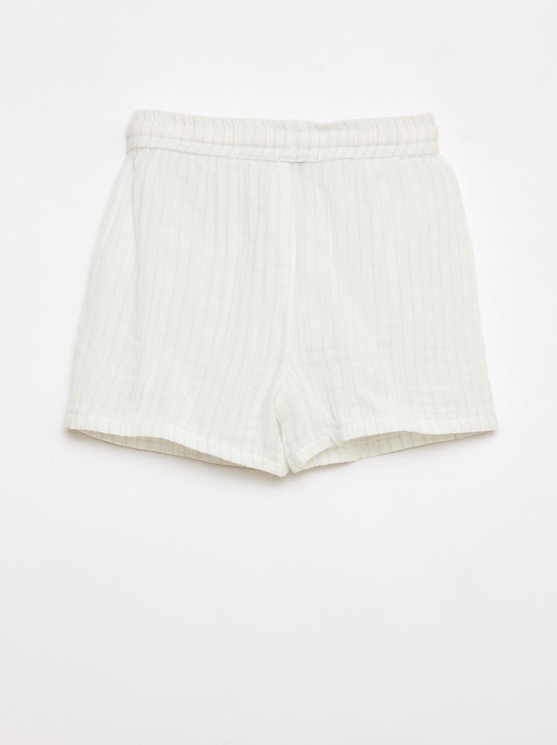Een tweedelige set hemd + short Wit - Kiabi