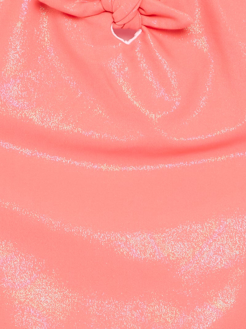 Ééndelig zwempak van glanzende stof Oranje - Kiabi