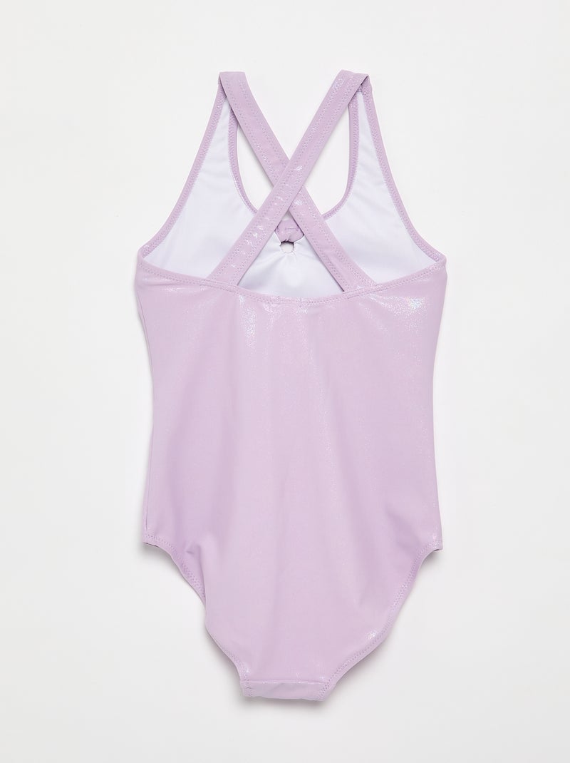 Ééndelig zwempak van glanzende stof Rose - Kiabi
