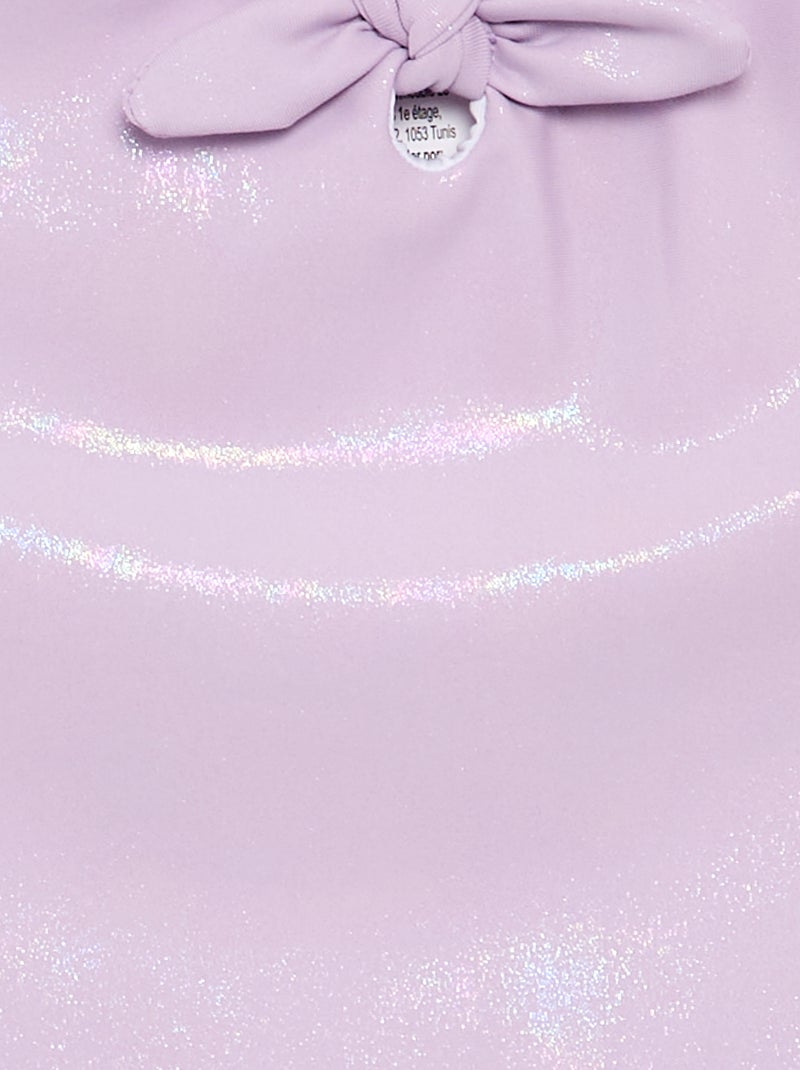 Ééndelig zwempak van glanzende stof Rose - Kiabi