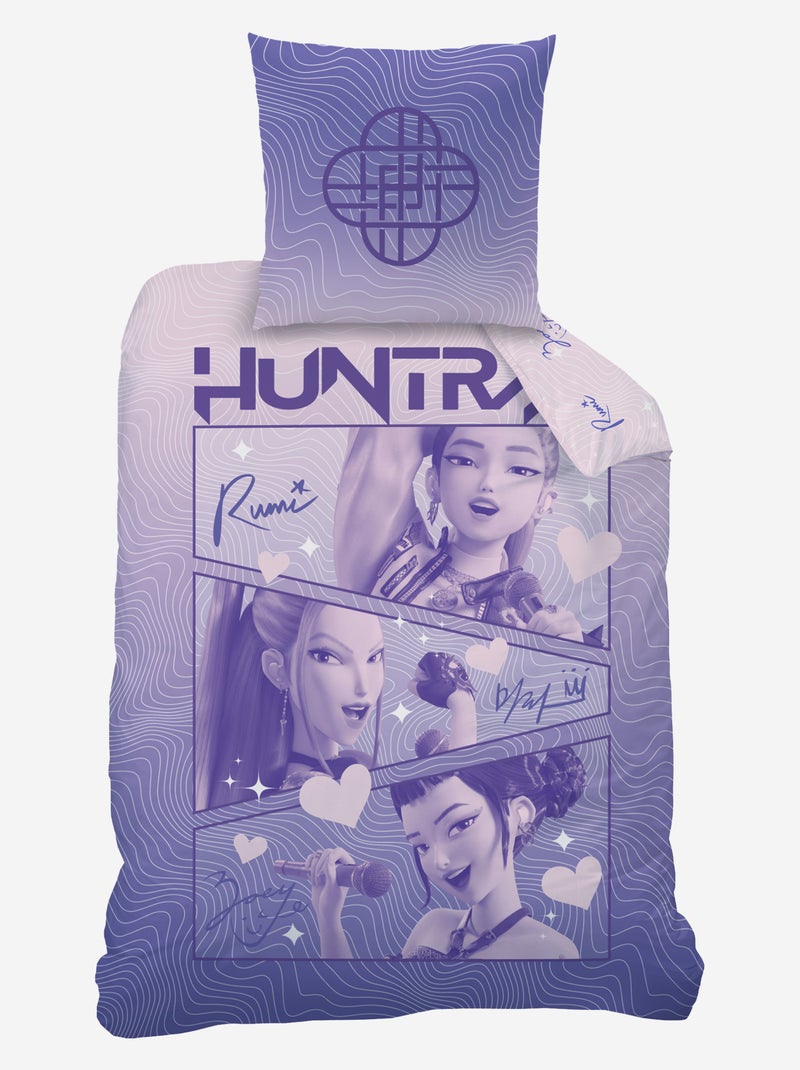 Eenpersoons 2-delige beddengoedset 'KPop Demon Hunters' Paars - Kiabi
