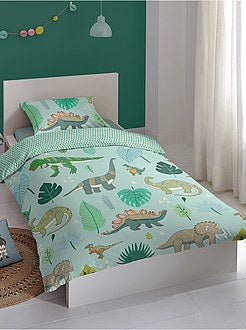 Eenpersoons dekbedovertrek ‘dinosaurus’ - Kiabi