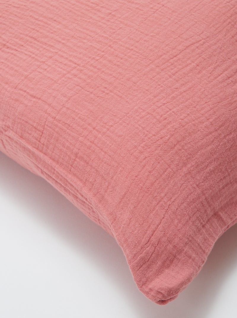 Eenpersoons dekbedovertrekset (140 x 200 cm) van katoengaas - Kiabi Home Rose - Kiabi