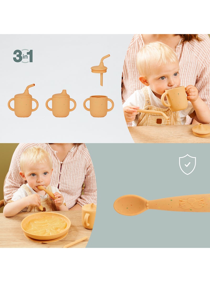 Eetset 'Net als de Groten' 'Babymoov' Oranje - Kiabi