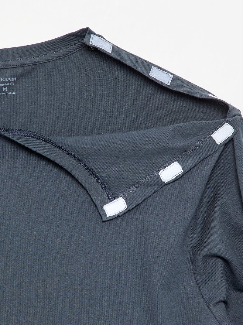 Effeffen T-shirt met lange mouwen - collectie makkelijk aan te trekken Blauw - Kiabi