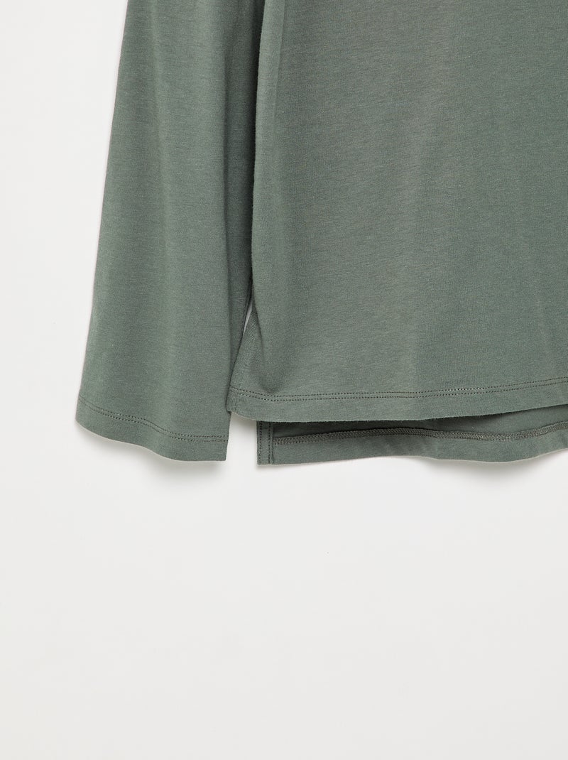 Effeffen T-shirt met lange mouwen - collectie makkelijk aan te trekken Groen - Kiabi