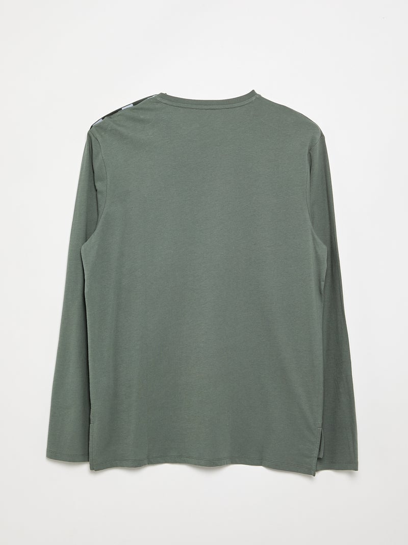 Effeffen T-shirt met lange mouwen - collectie makkelijk aan te trekken Groen - Kiabi