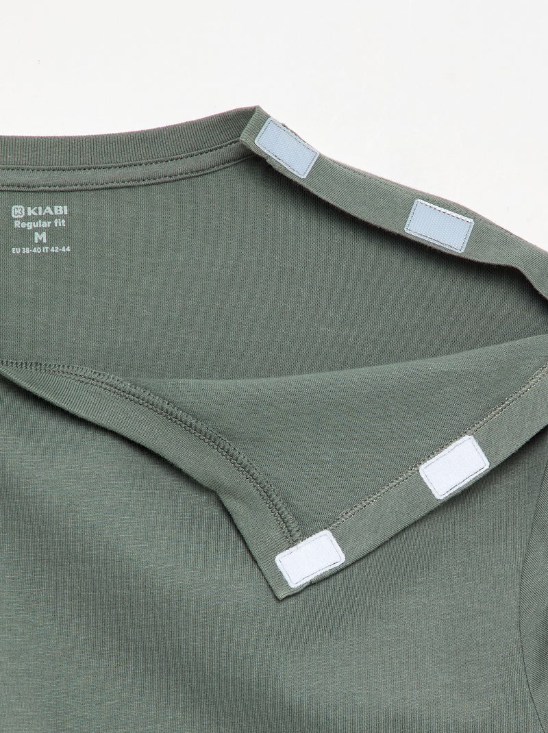 Effeffen T-shirt met lange mouwen - collectie makkelijk aan te trekken Groen - Kiabi