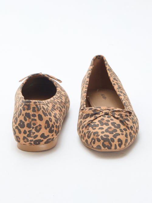 Effen ballerina's van suèdine - Kiabi