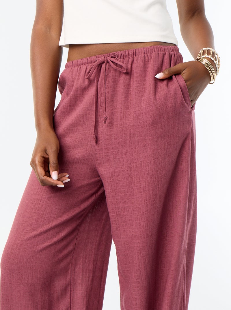 Effen ballonbroek met 2 zakken Rose - Kiabi
