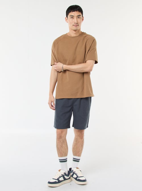 Effen bermuda | linnen-katoenblend - Kiabi