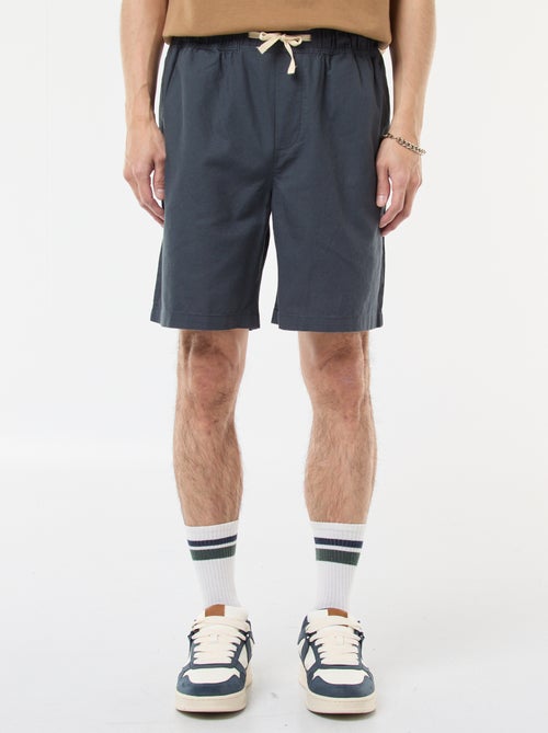 Effen bermuda | linnen-katoenblend - Kiabi