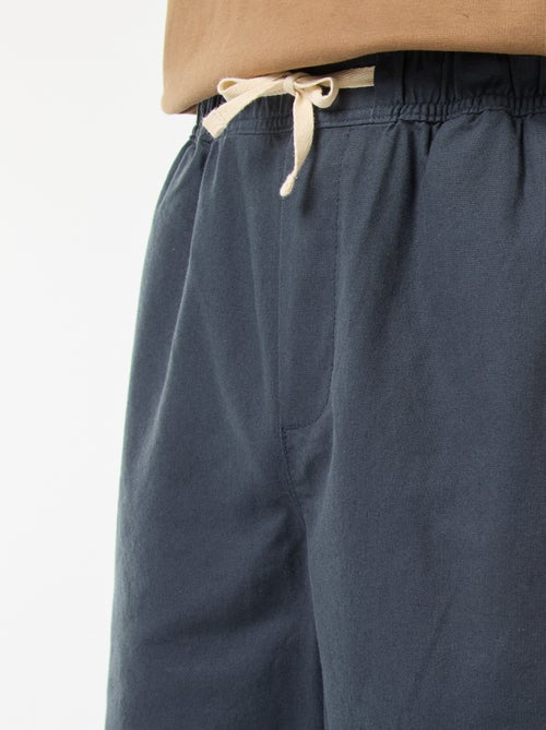 Effen bermuda | linnen-katoenblend - Kiabi