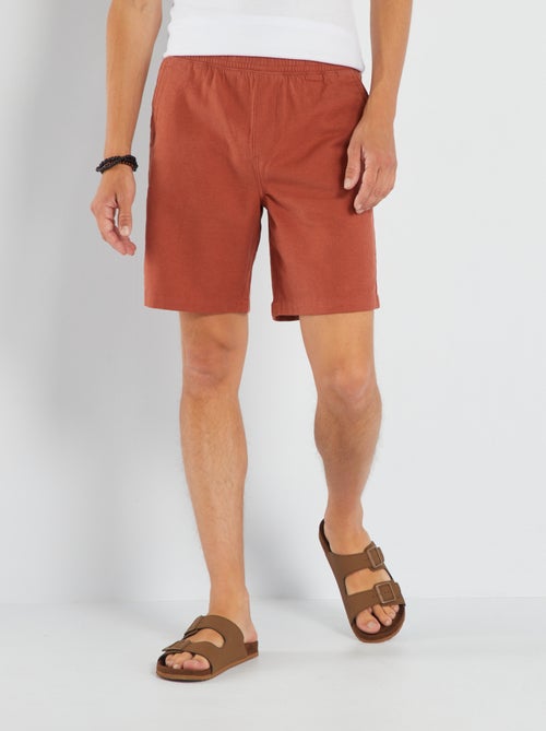 Effen bermuda met elastische taille - Kiabi