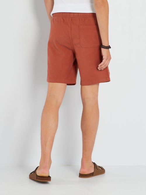 Effen bermuda met elastische taille - Kiabi