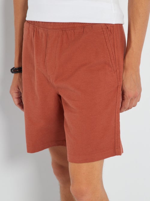 Effen bermuda met elastische taille - Kiabi