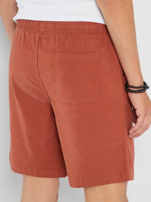 Effen bermuda met elastische taille - Kiabi