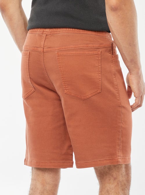 Effen bermuda met elastische taille en trekkoordjes - Kiabi