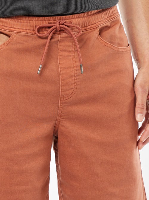 Effen bermuda met elastische taille en trekkoordjes - Kiabi