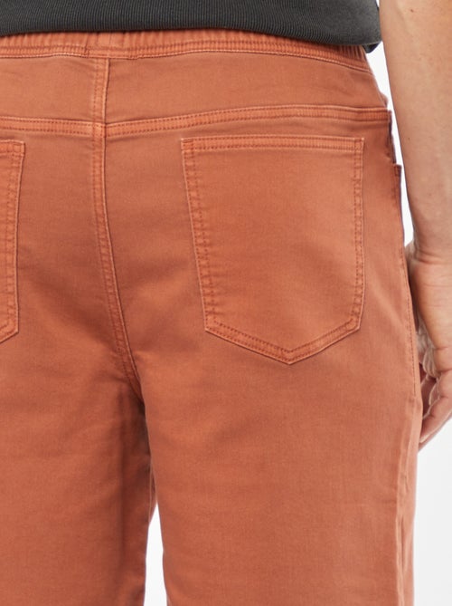 Effen bermuda met elastische taille en trekkoordjes - Kiabi