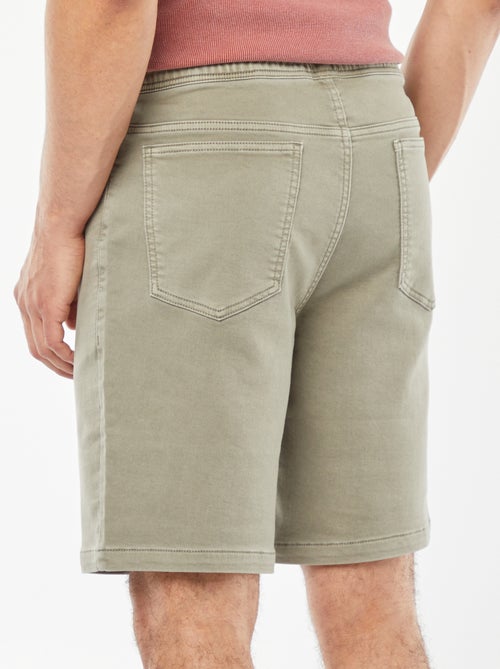 Effen bermuda met elastische taille en trekkoordjes - Kiabi